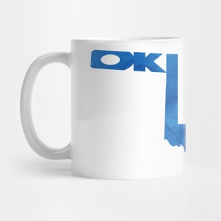 Oklahoma Typo Map Mug